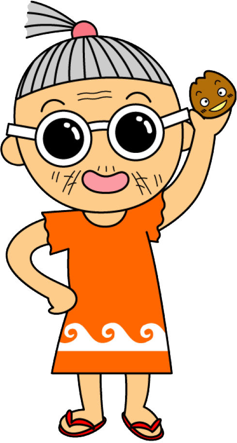 よかよかくらぶの公式キャラクター徳ばぁさん